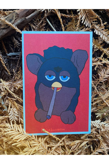Cursed Furbies - Blaze It Furby 4x6 Art Print.