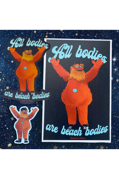 Gritty Print + Sticker Pack (Set of 3).