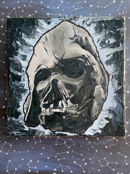 Vader Destroyed Mask Oil Painting